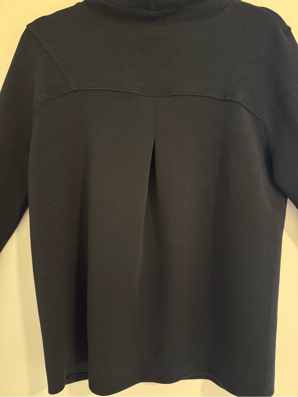 Spanx AirEssentials Funnel Neck Drawstring Pullover Black Small Athleisure Top - Picture 6 of 7